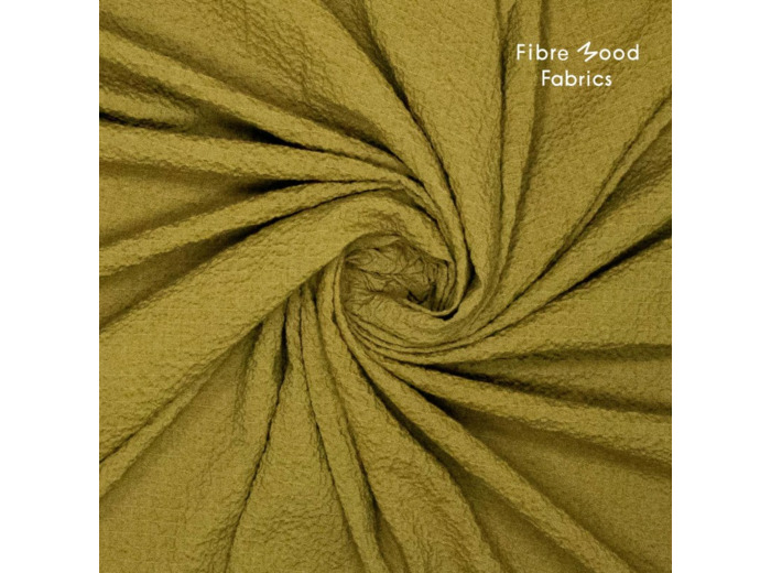 Fibre Mood - Tissu Crépon de Coton "Tirza" Uni Kaki