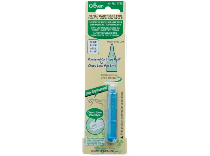 Clover – Recharge pour Stylo Marqueur "Chaco Liner" Coloris Bleu