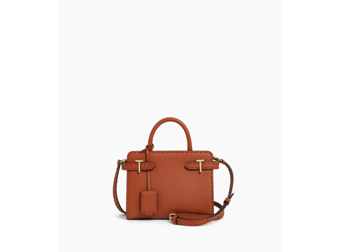 Petit sac à main Emilie en cuir grainé et lisse