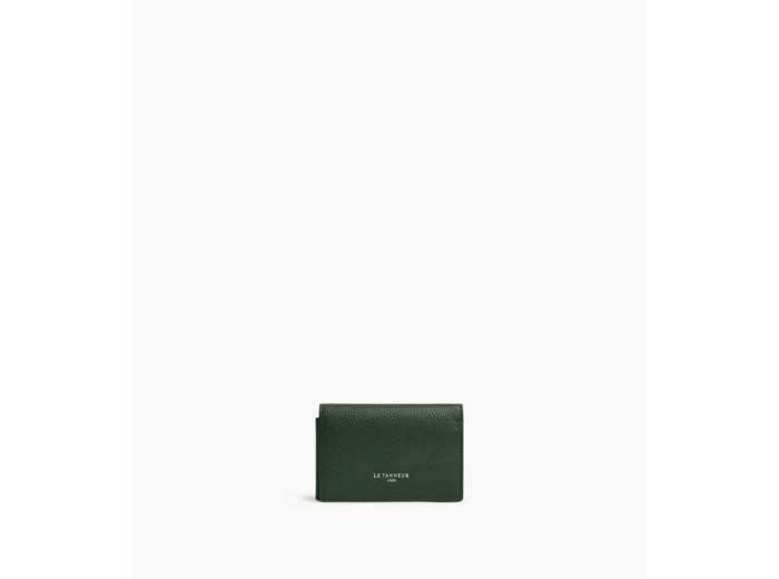 Porte cartes horizontal 2 volets Lucien en cuir grainé