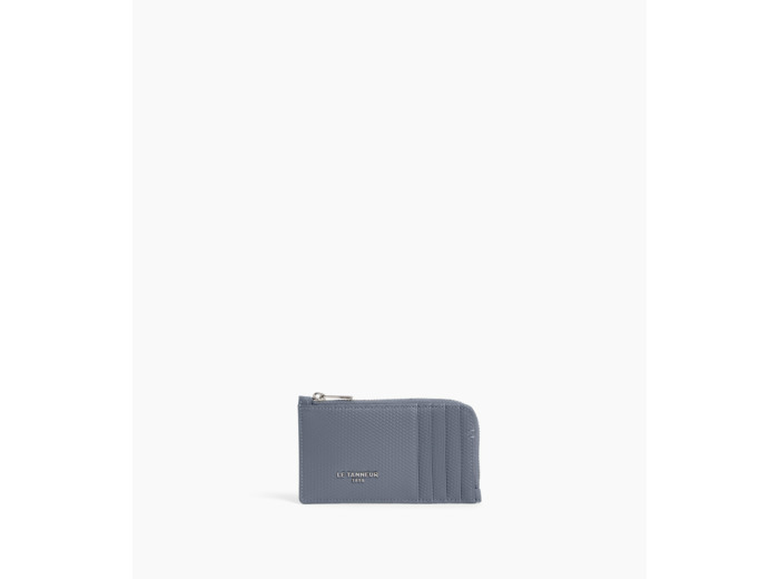 Porte cartes large zippé Lucien en cuir signature T