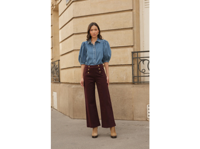 pantalon Victorine bordeaux