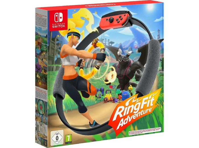 Jeu Nintendo Switch Ring Fit Adventure Contrôleur D'ajustement de Bague Noir, Noir