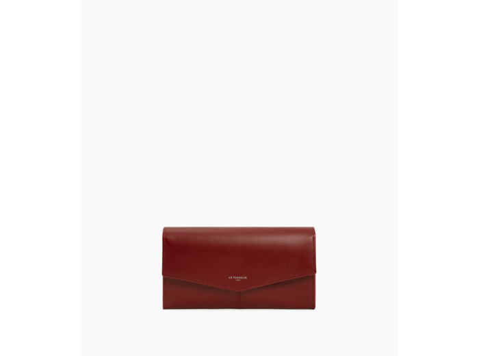Grand portefeuille Charlotte en cuir lisse