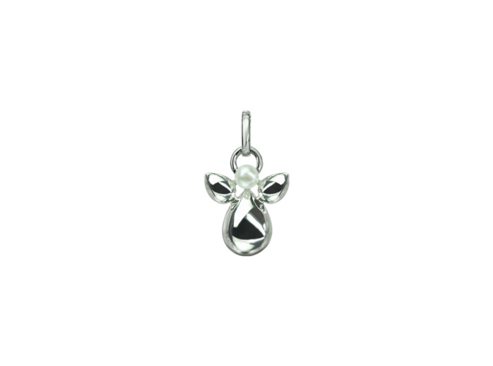 Pendentif Isabelle Langlois Mon Ange en or rose et perle blanche