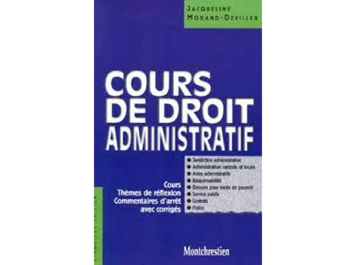 Livre Cours de droit administratif