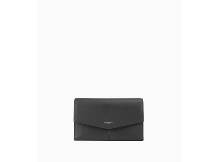 Portefeuille un volet Charlotte en cuir lisse