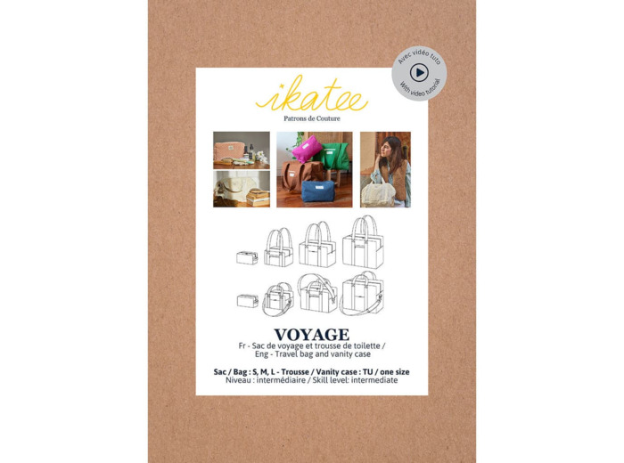 Ikatee – Patron Sac et Trousse de Toilette "Voyage"