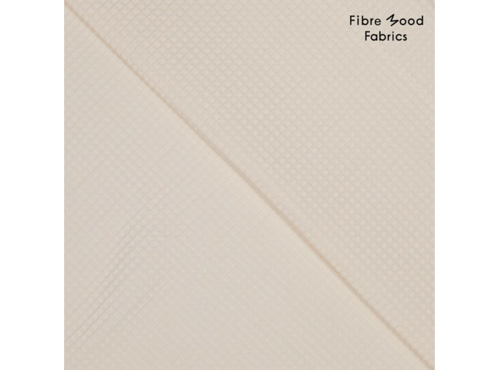 Fibre Mood - Tissu Eponge de Coton Nid d'Abeille "Carmel" Uni Couleur Beige Clair