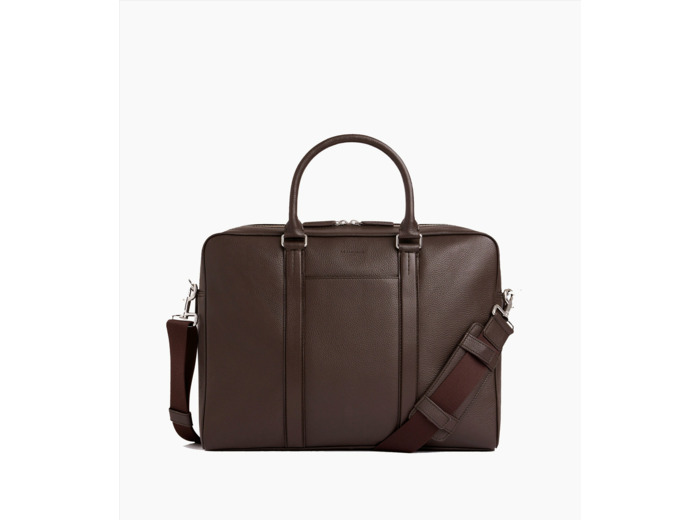 Porte documents 17" Charles en cuir grainé grand modèle