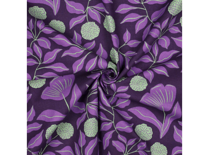 Nerida Hansen - Canevas de Coton "Vines" Violet