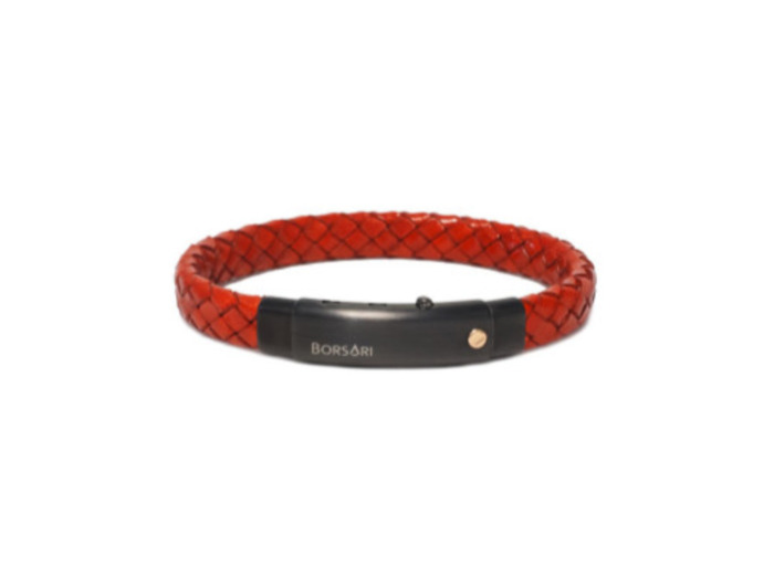 Bracelet Borsari Audace Pelle en acier et cuir