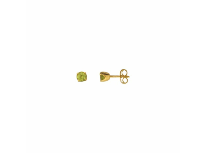 Boucles d'oreilles 4 Griffes en or jaune et péridots