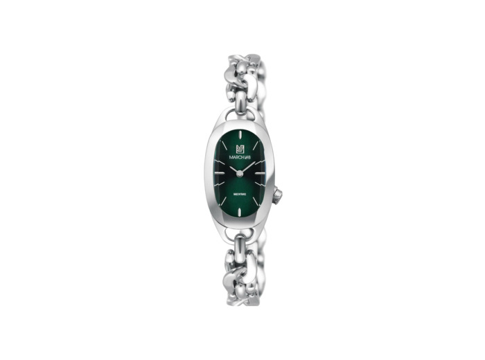 Montre March LA.B OBLONGUE ELECTRIQUE 20 MM - FOREST - Gourmette Acier