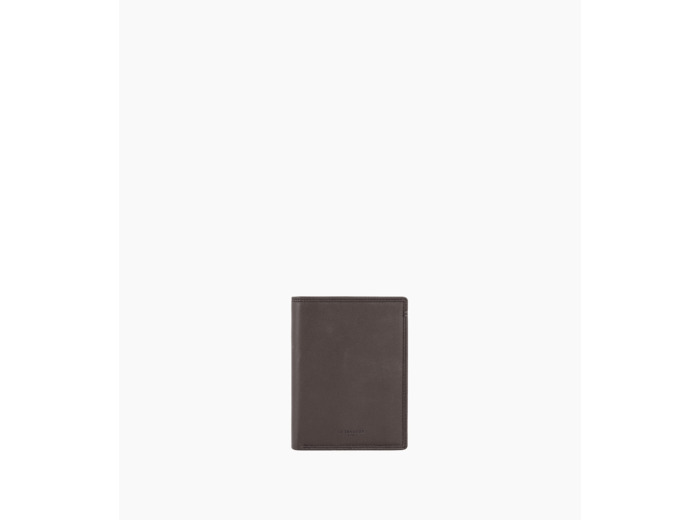 Portefeuille vertical moyen modèle zippé 2 volets Martin en cuir lisse