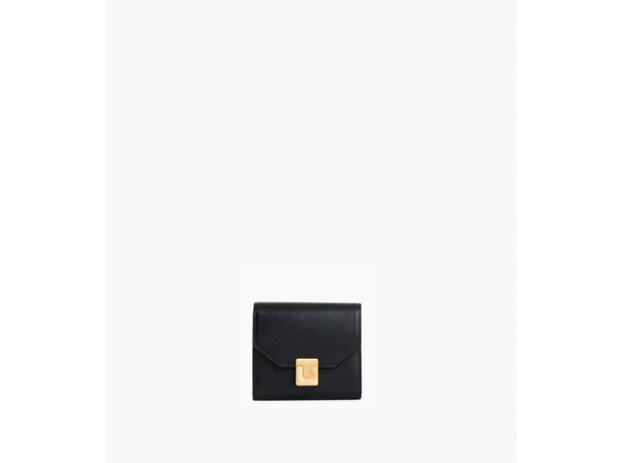 Portefeuille Rose en cuir lisse