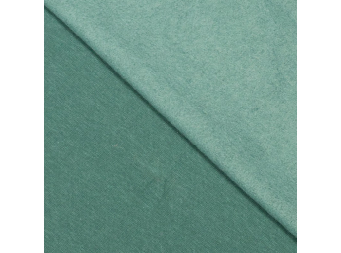 Sélection Coup de Coudre - Tissu Jersey Sweat de Coton Gratté Uni Couleur Vert