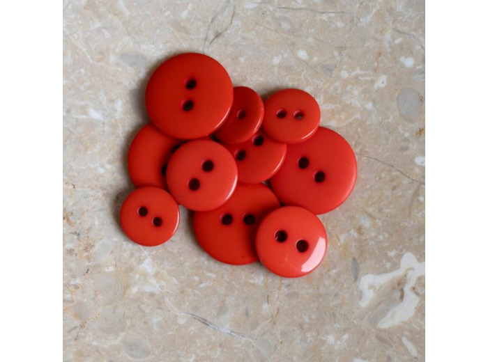 Atelier Brunette - Bouton Classic Shine Poppy Tangerine - 12 mm