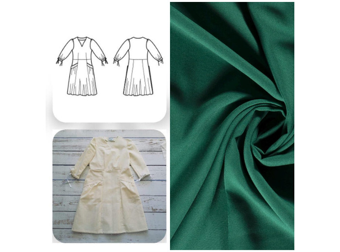 Christine Charles – Kit Couture Robe Eleanora Uni Couleur Vert Emeraude