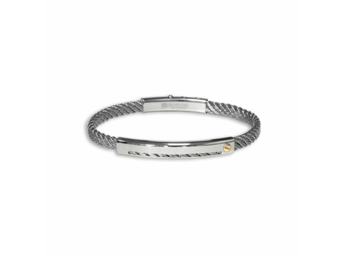 Bracelet Borsari Skema en acier et or rose