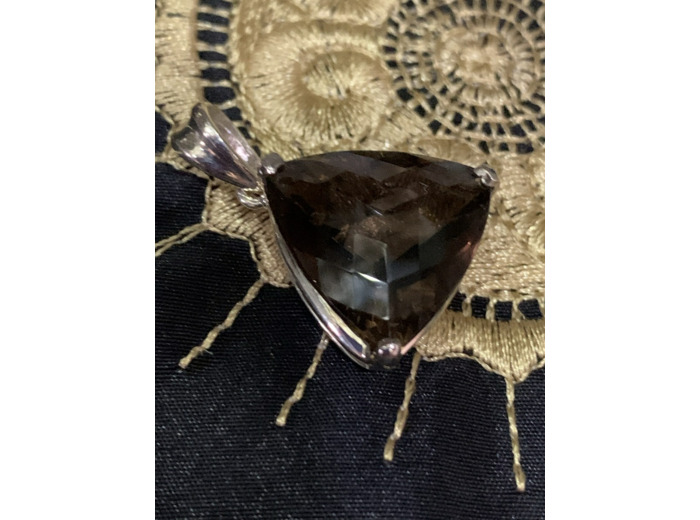 Pendentif en quartz fumé