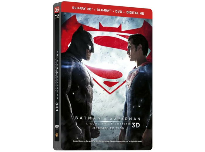 Blu-Ray Batman v Superman : L'aube de la justice - SteelBook Ultimate Édition - Blu - ray 3D + Blu - ray + DVD + Copie digitale