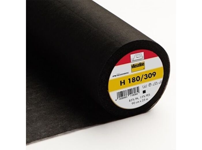 Vlieseline - Entoilage Thermocollant H 180 Uni Couleur Noir