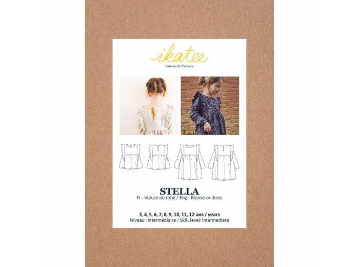 Ikatee – Patron Enfant Blouse et Robe "Stella" de 3 ans à 12 ans