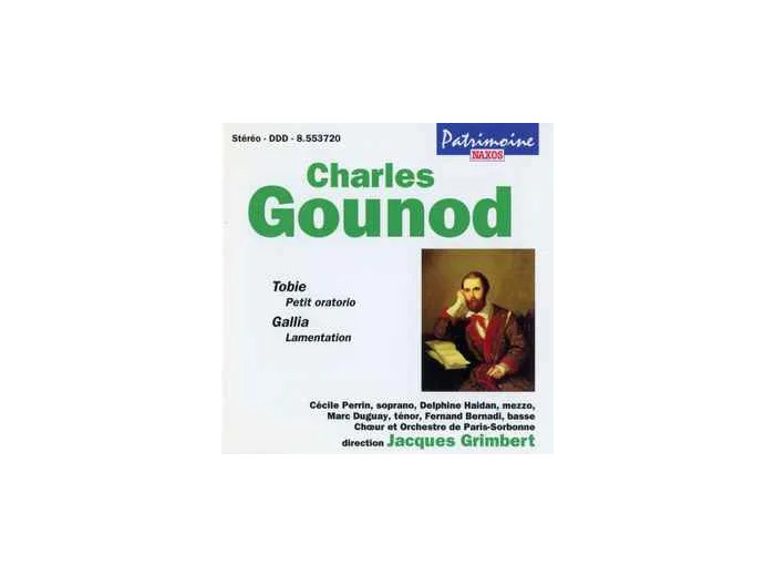 Cd Charles Gounod, Jacques Grimbert, Cécile Perrin ,Soprano Delphine Haidan ,Mezzo Fernand Bernadi ,Basse Ténor, Orchestre De L'Université Paris Sor - Tobie, Petit Oratorio - Gallia, Lamentation (1996)