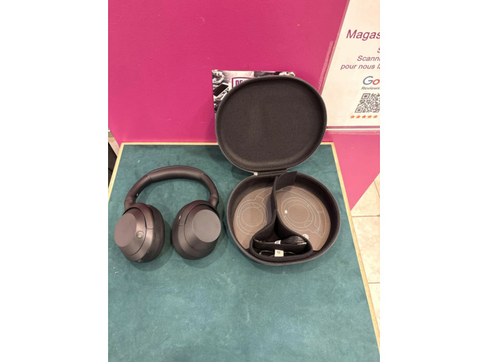 Casque arceau circum-aural sans fil Bluetooth avec réduction de bruit Sony ULT Wear WH-ULT900NH Gris Forêt
