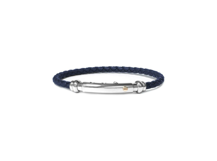 Bracelet Borsari Corda en cuir et or rose