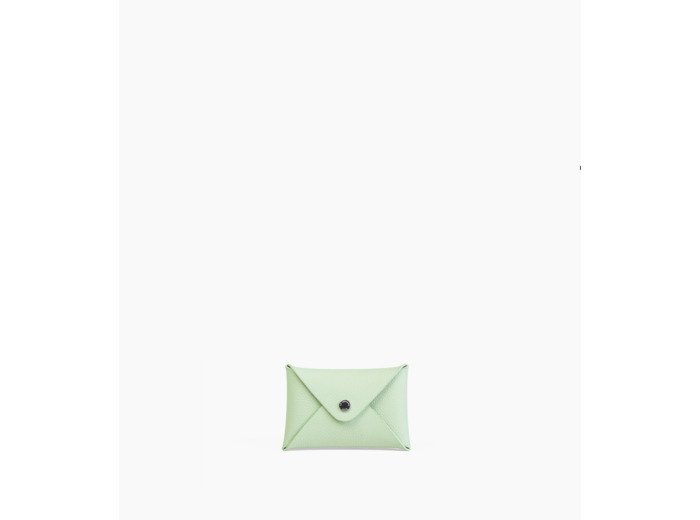 Pochette enveloppe en cuir grainé