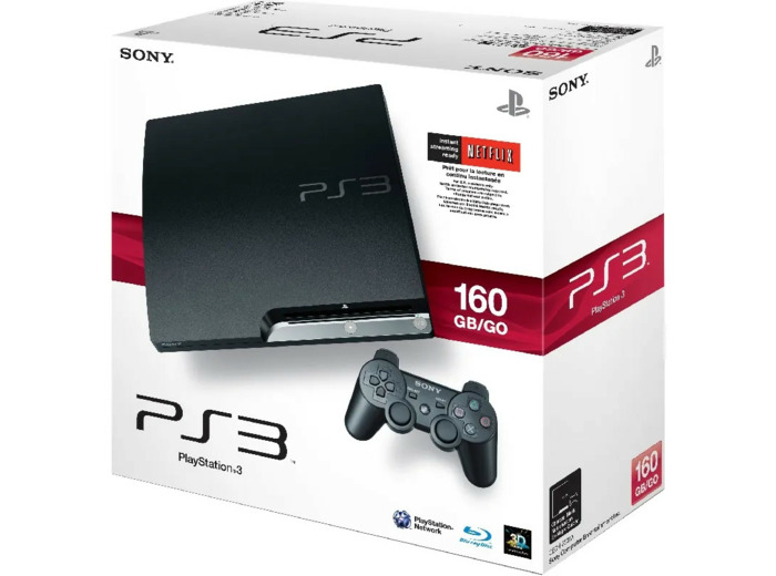 Console Sony Playstation 3 Ps3 Slim 160go avec une manette