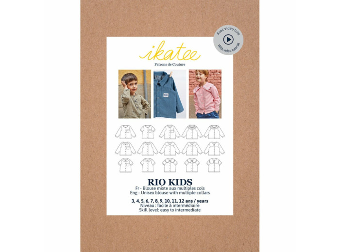 Ikatee – Patron Enfant Blouse "Rio Kids" de 3 ans à 12 ans