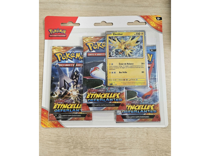 Tripack Pokémon Ecarlate et violet Etincelles déferlantes - pack de 3 boosters