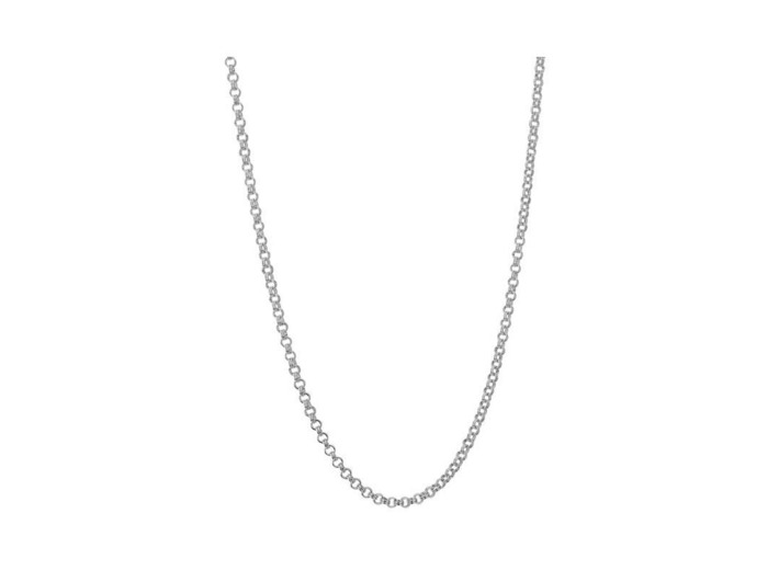Chaîne double maille Arthus Bertrand en argent, taille 55cm