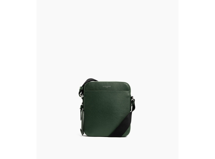 Petite sacoche zippée Emile en cuir grainé