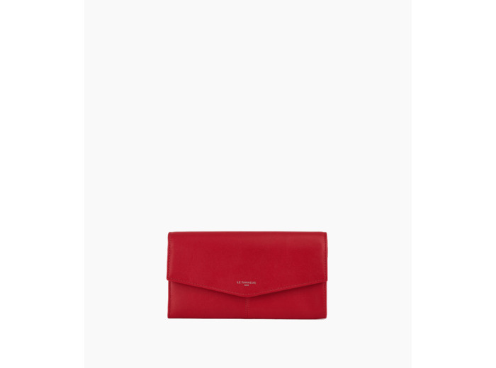 Grand portefeuille Charlotte en cuir lisse