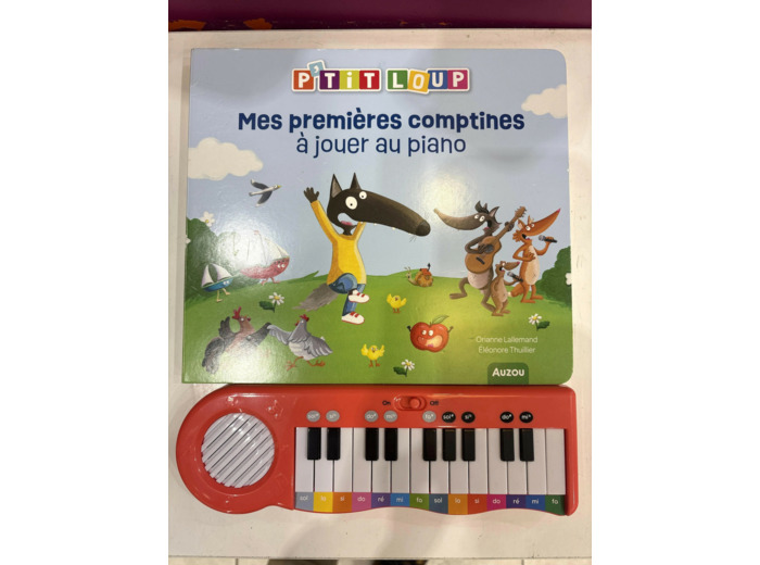Livre Mon livre piano - Mes premières comptines à jouer au piano - p'tit loup