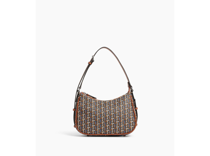 Petit sac porté épaule Camille en toile monogramme