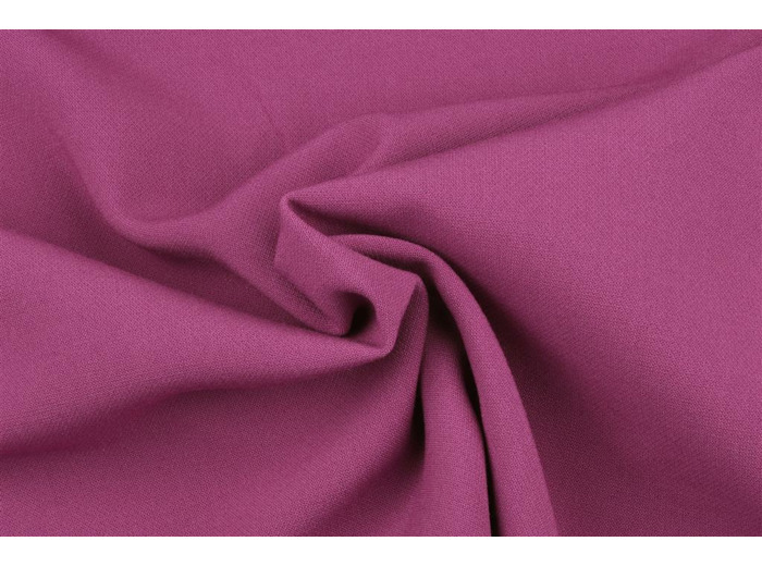 Fibre Mood - Tissu Crêpe en Viscose Mélangé Uni Couleur Violine