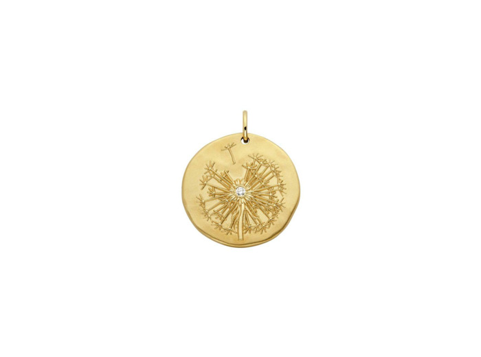 Médaille Arthus Bertrand Comédie pissenlit 23mm en or jaune et diamant