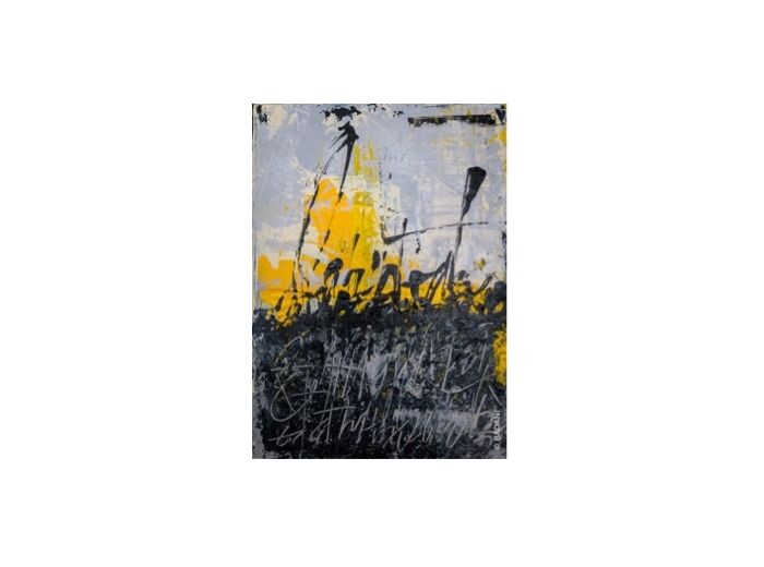 Tableau - Acrylique sur toile - Abstraction Calligraphique - 16x22 cm
