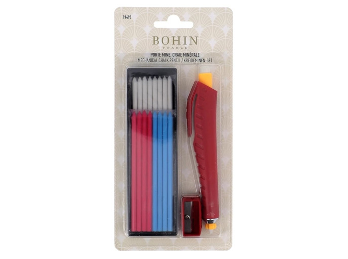Bohin – Crayon Craie Porte-mine avec 16 Mines Assorties