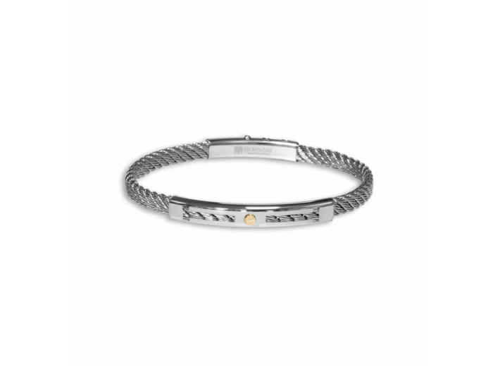 Bracelet Borsari Skema en acier et or rose