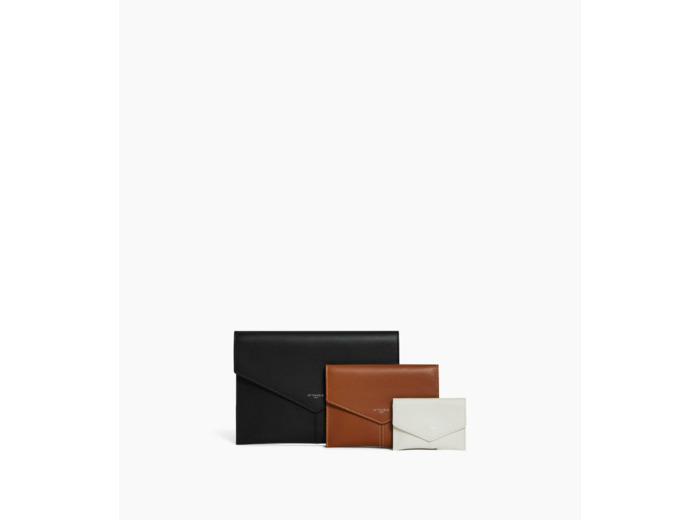 Trio de pochettes Charlotte en cuir lisse