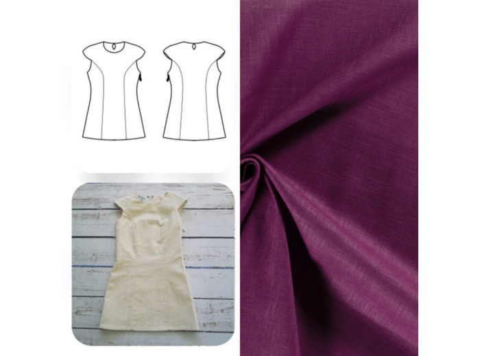 Christine Charles – Kit Couture Robe Yselda Uni Couleur Magenta