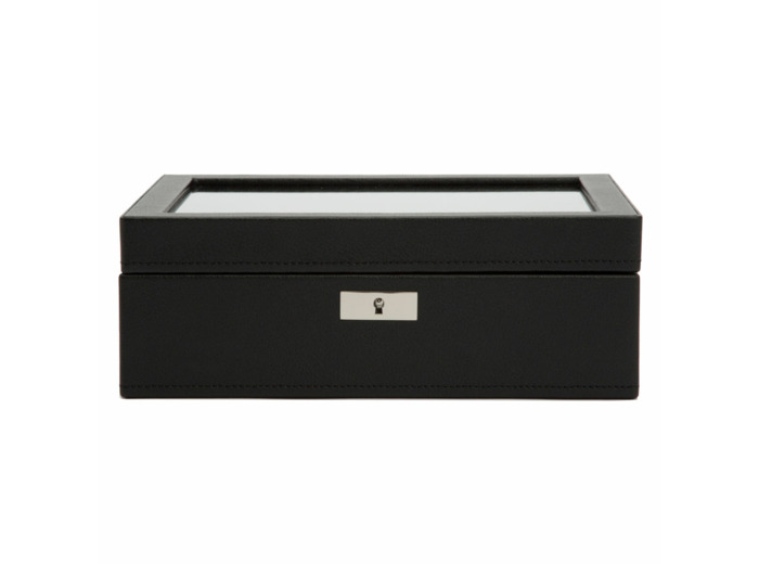 Boîte de rangement pour 8 montres Wolf 1834 Roadster en cuir vegan noir