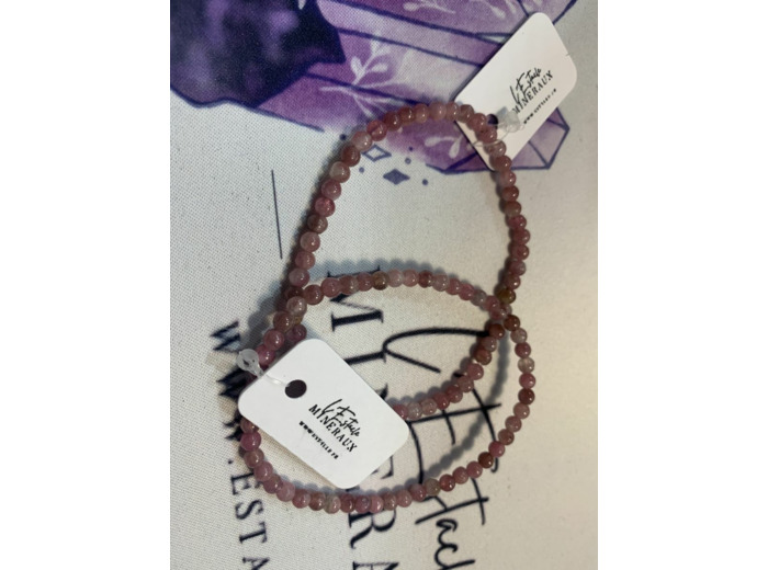 Bracelet en tourmaline rose