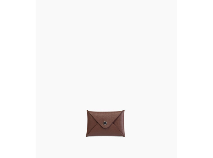 Pochette enveloppe en cuir grainé